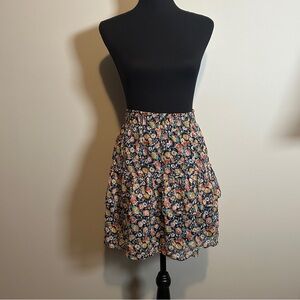 NWT Loft Petites Floral Tiered Mini Skirt LP